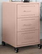 vidaXL Нощно шкафче розово 36x39x59 см стомана