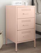 vidaXL Нощно шкафче розово 36x39x68 см стомана