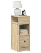 vidaXL Нощно шкафче с чекмедже дъб сонома 25x31x66 см