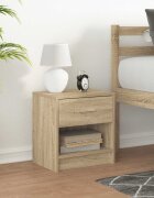 vidaXL Нощно шкафче с чекмедже дъб сонома 39x28x41 см