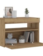 vidaXL Нощно шкафче с LED светлини Artisan Oak 60x35x40 cm