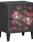 vidaXL Нощно шкафче с врата Черно 40 x 33 x 46 см