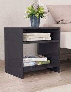 vidaXL Нощно шкафче сив гланц 40x30x40 см инженерно дърво