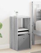 vidaXL Нощно шкафче Сив Сонома 305 x 27 x 595 см Инженерна дървесина