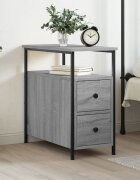 vidaXL Нощно шкафче сив сонома 30x60x60 см инженерно дърво