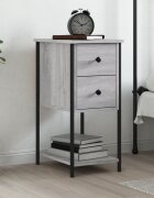 vidaXL Нощно шкафче сив сонома 32x42x70 см инженерно дърво
