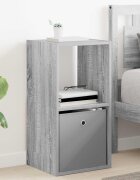 vidaXL Нощно шкафче Сив Сонома 35 x 32 x 685 см Инженерна дървесина