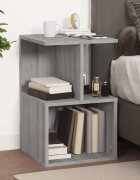 vidaXL Нощно шкафче сив сонома 35x35x55 см инженерно дърво