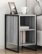 vidaXL Нощно шкафче Сив Сонома 39.5 x 30 x 50 см Инженерна дървесина