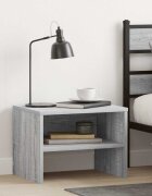 vidaXL Нощно шкафче сив сонома 40x30x30 см инженерно дърво