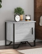 vidaXL Нощно шкафче сив сонома 40x30x40 см инженерно дърво