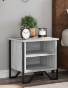 vidaXL Нощно шкафче сив сонома 40x30x40 см инженерно дърво