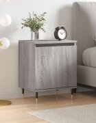 vidaXL Нощно шкафче сив сонома 40x30x50 см инженерно дърво