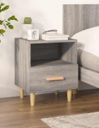 vidaXL Нощно шкафче сив сонома 40x35x47 см