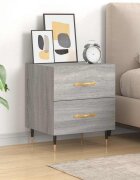 vidaXL Нощно шкафче сив сонома 40x35x475 см инженерно дърво