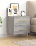 vidaXL Нощно шкафче сив сонома 40x35x475 см инженерно дърво