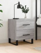 vidaXL Нощно шкафче сив сонома 40x35x475 см инженерно дърво