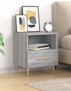 vidaXL Нощно шкафче сив сонома 40x35x475 см инженерно дърво