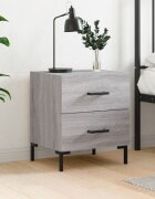 vidaXL Нощно шкафче сив сонома 40x35x475 см инженерно дърво