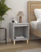 vidaXL Нощно шкафче сив сонома 40x35x50 см