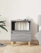 vidaXL Нощно шкафче сив сонома 40x35x50 см