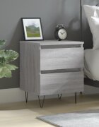 vidaXL Нощно шкафче сив сонома 40x35x50 см инженерно дърво
