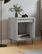 vidaXL Нощно шкафче сив сонома 40x35x50 см инженерно дърво