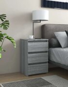 vidaXL Нощно шкафче сив сонома 40x35x625 см инженерно дърво