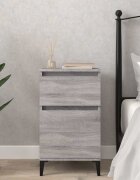 vidaXL Нощно шкафче сив сонома 40x35x70 см