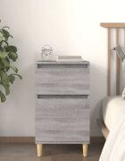 vidaXL Нощно шкафче сив сонома 40x35x70 см