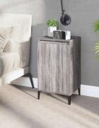 vidaXL Нощно шкафче сив сонома 40x35x70 см инженерно дърво