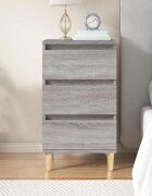vidaXL Нощно шкафче сив сонома 40x35x70 см инженерно дърво
