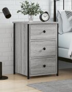 vidaXL Нощно шкафче сив сонома 40x36x60 см инженерно дърво