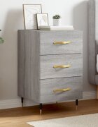 vidaXL Нощно шкафче сив сонома 40x40x66 см инженерно дърво