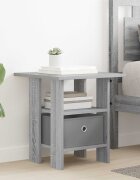 vidaXL Нощно шкафче Сив Сонома 41 x 40 x 45 см Инженерна дървесина