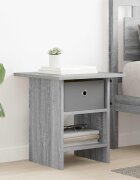 vidaXL Нощно шкафче Сив Сонома 41 x 40 x 45 см Инженерна дървесина