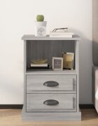 vidaXL Нощно шкафче сив сонома 43x36x60 см
