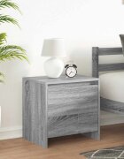 vidaXL Нощно шкафче сив сонома 45x34x445 см инженерно дърво