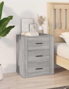 vidaXL Нощно шкафче сив сонома 50x36x60 см инженерно дърво