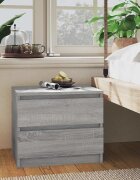 vidaXL Нощно шкафче сив сонома 50x39x435 см инженерно дърво