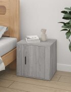 vidaXL Нощно шкафче сив сонома 50x39x47 см