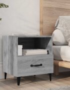 vidaXL Нощно шкафче сив сонома инженерно дърво