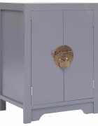 vidaXL Нощно шкафче сиво 38x28x52 см дърво от пауловния