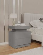 vidaXL Нощно шкафче сиво 45x35x52 см инженерно дърво