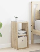 vidaXL Нощно шкафче Сонома дъб 255 x 22 x 495 см Инженерна дървесина