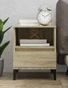 vidaXL Нощно шкафче сонома дъб 40x35x50 см