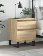 vidaXL Нощно шкафче сонома дъб 40x35x50 см инженерно дърво