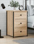 vidaXL Нощно шкафче сонома дъб 40x36x60 см инженерно дърво