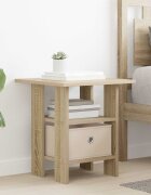 vidaXL Нощно шкафче Сонома дъб 41 x 40 x 45 см Инженерна дървесина