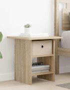 vidaXL Нощно шкафче Сонома дъб 41 x 40 x 45 см Инженерна дървесина